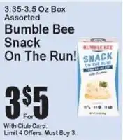 Super Fresh Bumble Bee Snack On The Run! offer