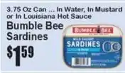 Super Fresh Bumble Bee Sardines offer