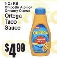 Super Fresh Ortega taco sauce offer