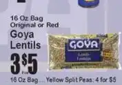 Super Fresh Goya lentils offer