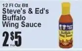 Super Fresh Steve's & Ed's Buffalo Wing Sauce offer