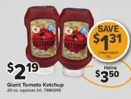 Giant Food Heinz giant tomato ketchup offer