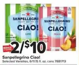 Giant Food Sanpellegrino Ciao! offer