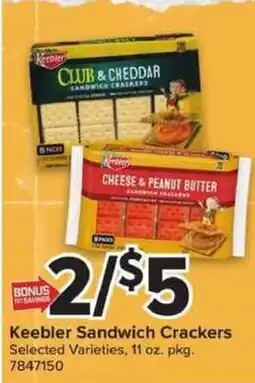Giant Food Keebler Sandwich Crackers offer