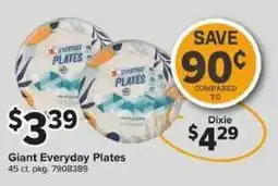 Giant Food Everest Plates Giant Everyday Plates offer