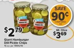 Giant Food Mt. Olive Giant Hamburger Dill Pickle Chips offer