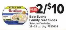 Giant Food Bob Evans Family Size Sides offer