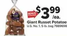 Giant Food Giant Russet Potatoes offer