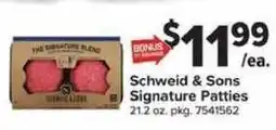 Giant Food Schweid & Sons Signature Patties offer