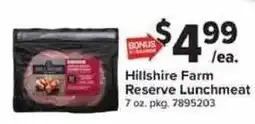 Giant Food Hillshire Farm Reserve Lunchmeat offer