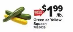 Giant Food Green or Yellow Squash offer