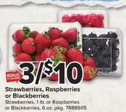 Giant Food Strawberries, Raspberries or Blackberries offer