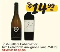 Winn Dixie Josh Cellars Cabernet or Kim Crawford Sauvignon Blanc offer