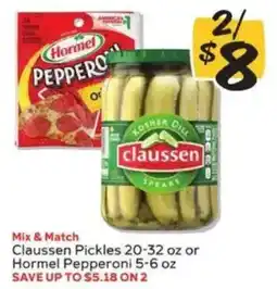 Winn Dixie Claussen Pickles or Hormel Pepperoni offer