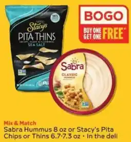 Winn Dixie Sabra Hummus or Stacy's Pita Chips or Thins offer