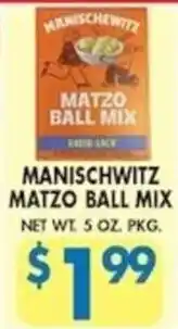 Associated Manischewitz matzo ball mix offer