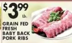 Associated Grain Fed Fresh Baby Back Pork Ribs offer