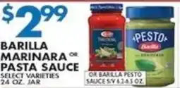 Associated Barilla marinara or pasta sauce offer