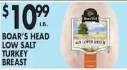 Associated Boar's Head low salt turkey breast offer