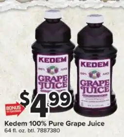 Giant Food Kedem 100% Pure Grape Juice offer