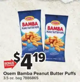Giant Food Osem Bamba Peanut Butter Puffs offer