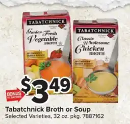 Giant Food Tabatchnick Broth or Soup offer