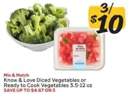 Winn Dixie Know & Love Diced Vegetables or Ready to Cook Vegetables offer
