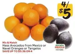 Winn Dixie Hass Avocados from Mexico or Navel Oranges or Tangelos offer