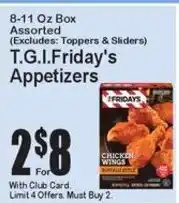 Super Fresh T.G.I.Friday's Appetizers offer