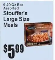 Super Fresh Stouffer's Large Size Meals offer