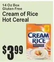 Super Fresh Cream of Rice Hot Cereal offer
