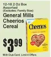 Super Fresh General Mills Cheerios Cereal offer
