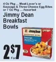 Super Fresh Jimmy Dean Breakfast Bowls offer