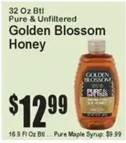 Super Fresh Golden Blossom honey offer