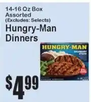 Super Fresh Hungry-Man Dinners offer