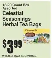 Super Fresh Celestial Seasonings Herbal Tea Bags offer