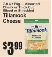 Super Fresh Tillamook cheese offer