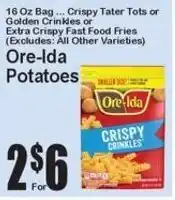 Super Fresh Ore-Ida Potatoes offer