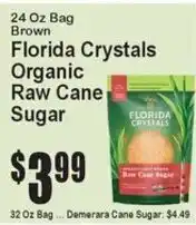 Super Fresh Florida Crystals organic raw cane sugar offer