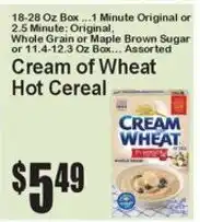 Super Fresh Cream of Wheat Hot Cereal offer