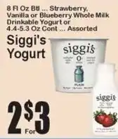 Super Fresh Siggis Yogurt offer