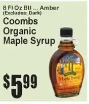 Super Fresh Coombs Organic Maple Syrup offer