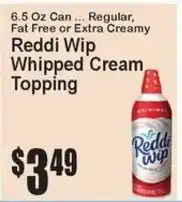 Super Fresh Reddi Wip Whipped Cream Topping offer