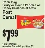 Super Fresh Post cereal offer