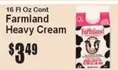 Super Fresh Farmland heavy cream offer