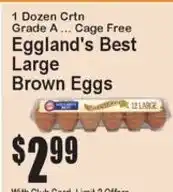 Super Fresh Eggland's Best Large Brown Eggs offer