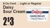 Super Fresh Daisy sour cream offer