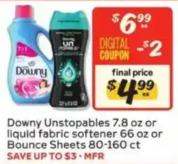 Winn Dixie Downy Unstoppables liquid fabric softener offer