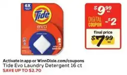 Winn Dixie Tide Evo Laundry Detergent offer