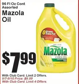 Super Fresh Mazola corn oil offer